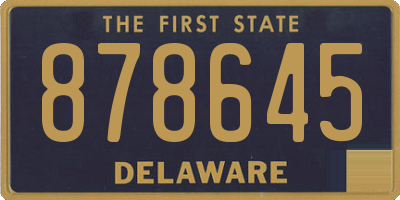 DE license plate 878645