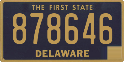 DE license plate 878646