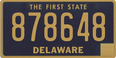 DE license plate 878648