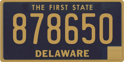 DE license plate 878650