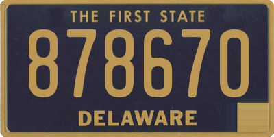 DE license plate 878670