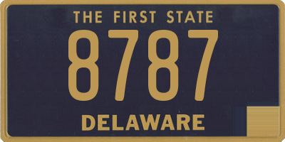 DE license plate 8787