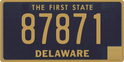 DE license plate 87871