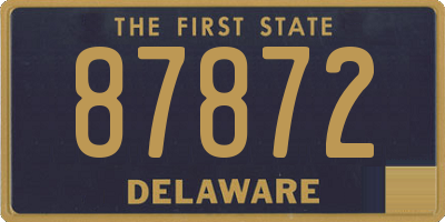 DE license plate 87872