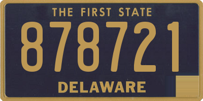 DE license plate 878721