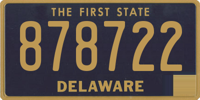 DE license plate 878722