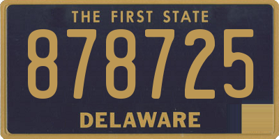 DE license plate 878725