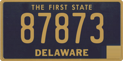 DE license plate 87873