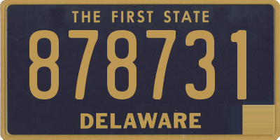 DE license plate 878731