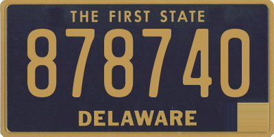 DE license plate 878740
