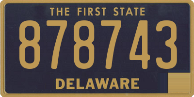 DE license plate 878743