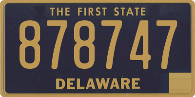 DE license plate 878747