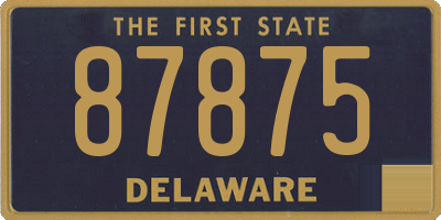 DE license plate 87875