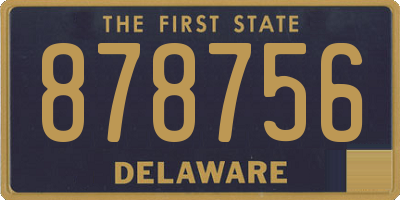 DE license plate 878756