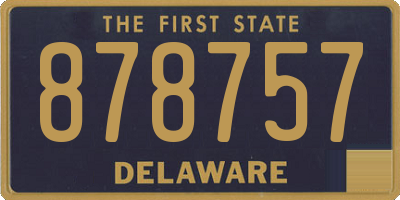 DE license plate 878757