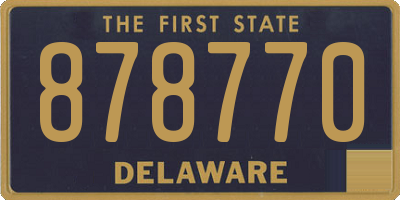 DE license plate 878770
