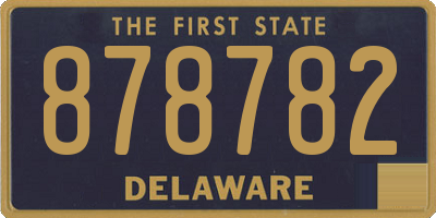 DE license plate 878782