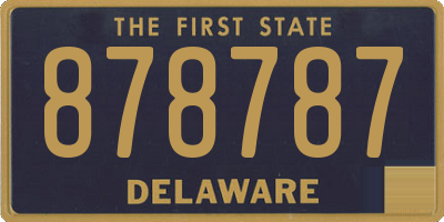 DE license plate 878787