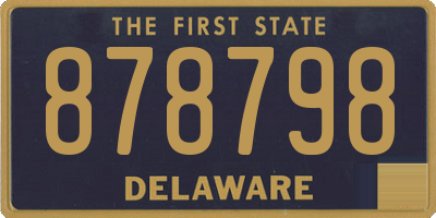 DE license plate 878798