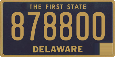 DE license plate 878800