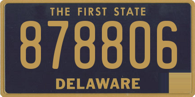 DE license plate 878806