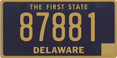 DE license plate 87881