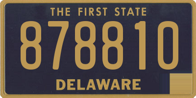 DE license plate 878810