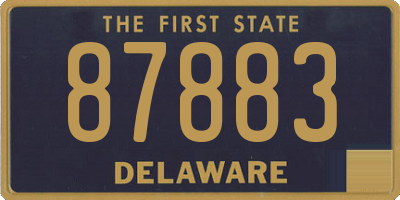 DE license plate 87883