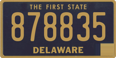 DE license plate 878835