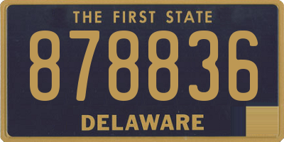 DE license plate 878836