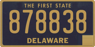 DE license plate 878838