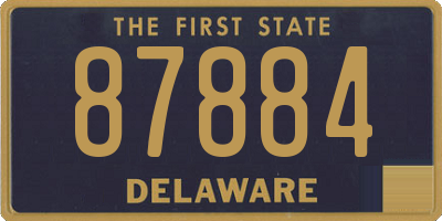 DE license plate 87884