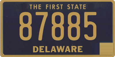 DE license plate 87885