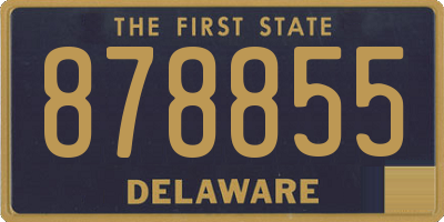 DE license plate 878855