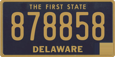 DE license plate 878858