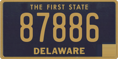 DE license plate 87886