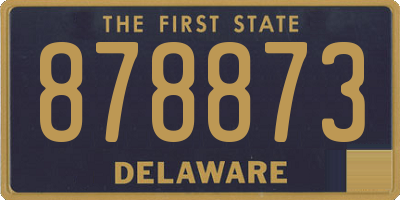 DE license plate 878873