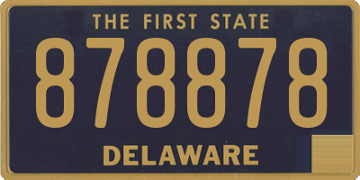 DE license plate 878878
