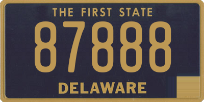 DE license plate 87888