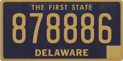 DE license plate 878886
