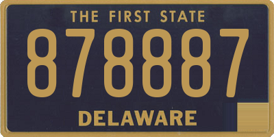 DE license plate 878887