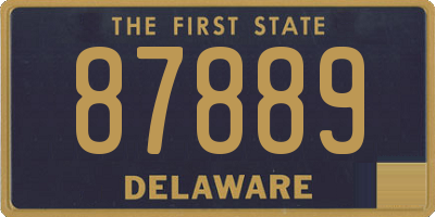 DE license plate 87889