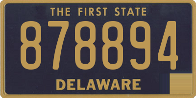 DE license plate 878894