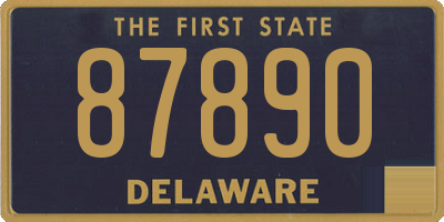 DE license plate 87890
