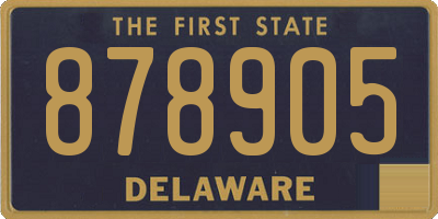 DE license plate 878905