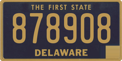 DE license plate 878908