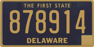 DE license plate 878914