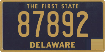 DE license plate 87892
