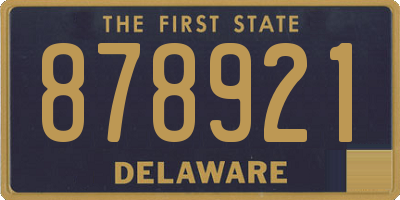 DE license plate 878921