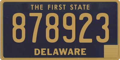 DE license plate 878923